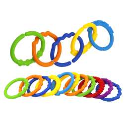 Colorful sensory bracelets for babies, 24 pieces